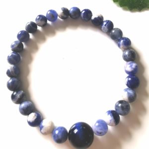 Crystal Bracelet with Sodalite