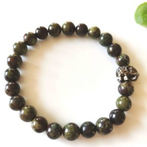 Crystal Bracelet with Dragon Blood Jasper