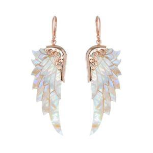 Mother of pearl earrings Angel Wings from Lalimalu at byTrampenau