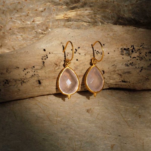 Rose Quartz Earrings AMMA from Ananda Soul