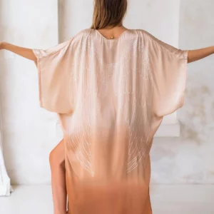 Luxe Goddess Kaftan ombre White Wings